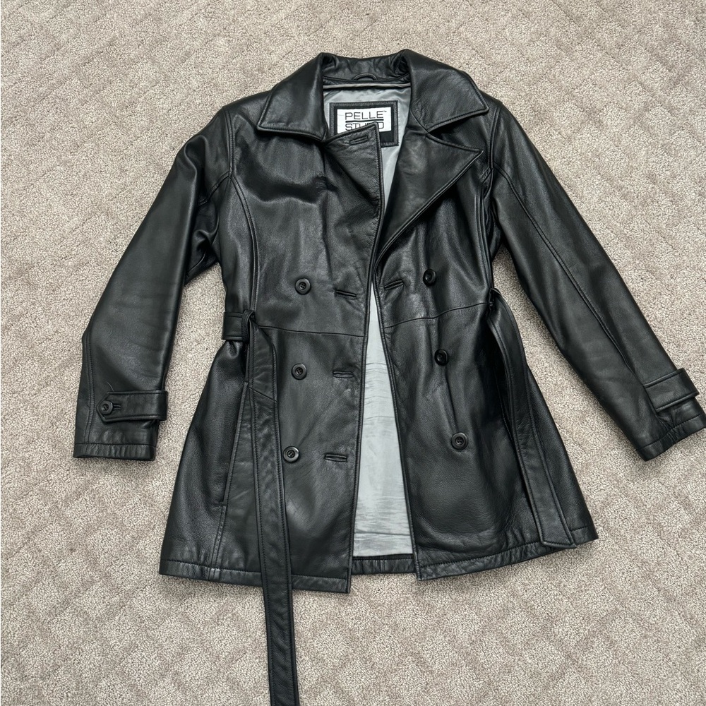 Wilson's Leather trench coat size small